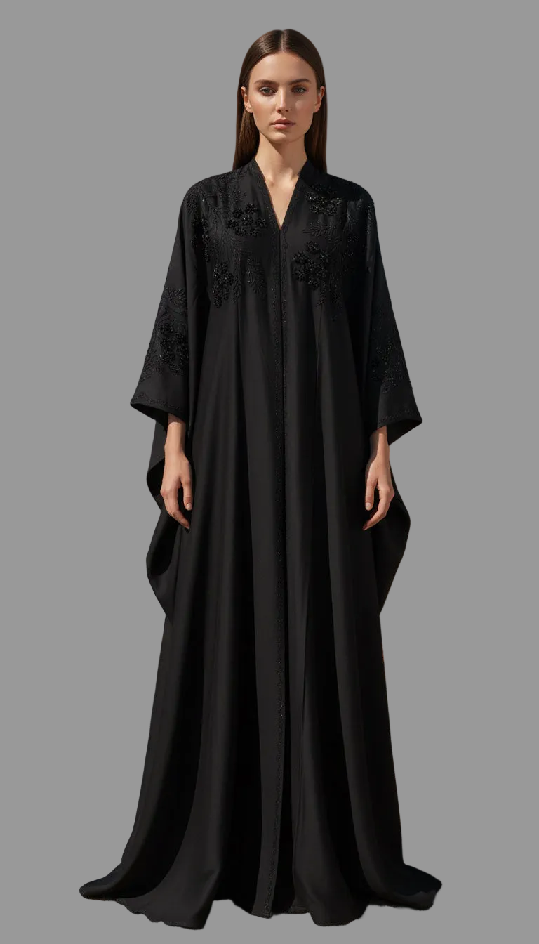 ABAYA FARASHA petite fleurs velours